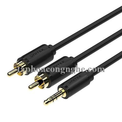 Unitek 27832 Y-C9028BK 30M Màu Đen Cáp Loa 1 Jack 3.5Mm Ra 2 Đầu Hoa Sen 30027832